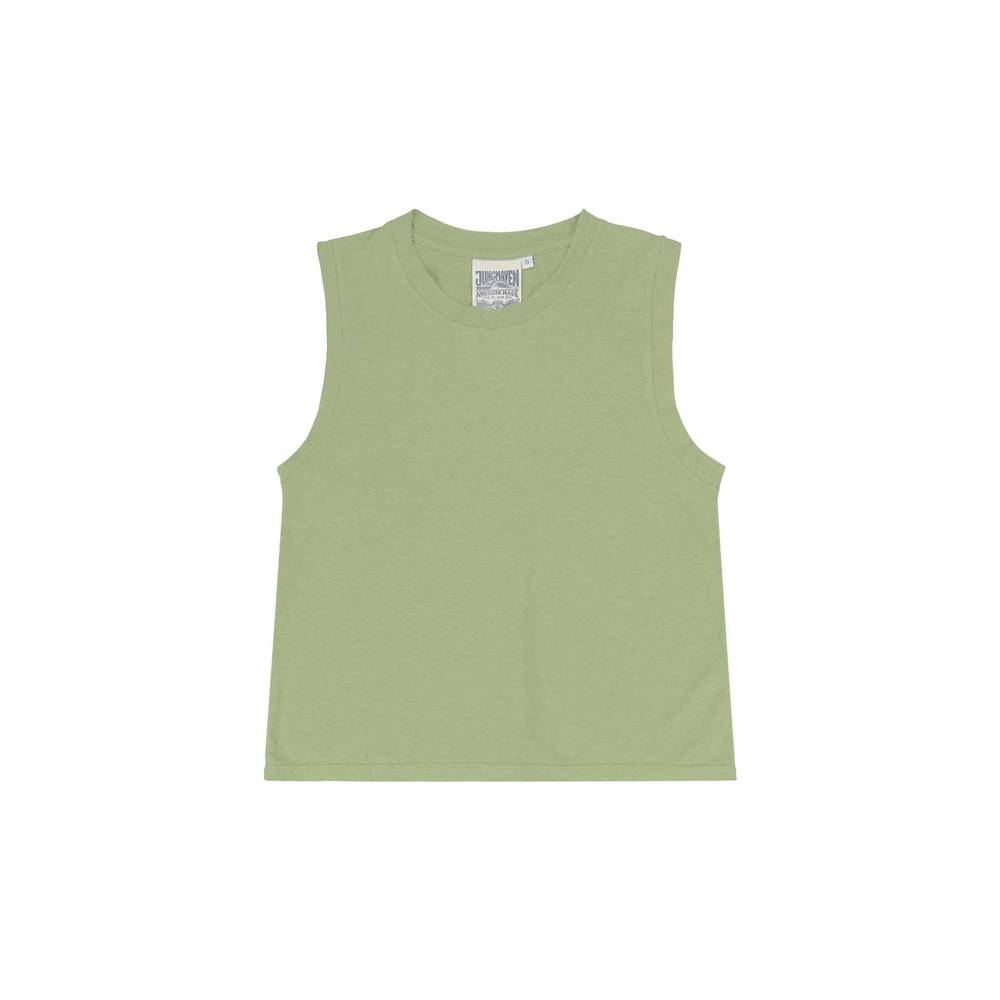 NEW JUNGMAVEN women's phoenix muscle tee in pistachio